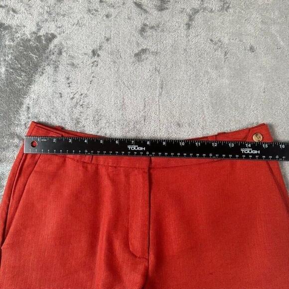 NWT Versona Shorts Womens Size 8 Red Twill Chino Flat Front Low Rise - Picture 9 of 13